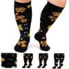 AMITOFO Plus Size Compression Socks 20-30mmHg Wide Calf for Men Women, Extra Large Compression Stockings Support for Running, Travel, Nurses, Pregnancy (3 Pairs) view 1
