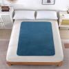 AHUANH Ice Silk Large Size Bed Pads Washable Waterproof for Sofa, Motorhome Leak-Proof Incontinence Bed Pads Breathable Pee Pads for Adults, Pets(Blue,150 * 200cm) view 1