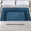 AHUANH Ice Silk Large Size Bed Pads Washable Waterproof for Sofa, Motorhome Leak-Proof Incontinence Bed Pads Breathable Pee Pads for Adults, Pets(Blue,150 * 200cm) view 2