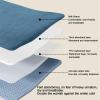 AHUANH Ice Silk Large Size Bed Pads Washable Waterproof for Sofa, Motorhome Leak-Proof Incontinence Bed Pads Breathable Pee Pads for Adults, Pets(Blue,150 * 200cm) view 4