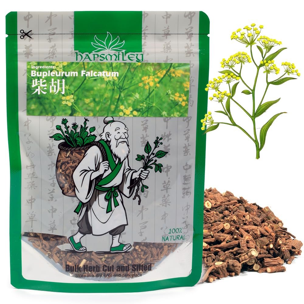 Hapsmiley Dried Bupleurum Root (Chai Hu) Bulk Herb Raw Material, 3.5oz 100g