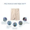 AHUANH Elastic Waistband Pee Pads for Adults, Elderly Cotton Breathable Bed Pads Washable Waterproof Adjustable Incontinence Bed Pads for Travel(XX-Large,Grey-Button) view 3