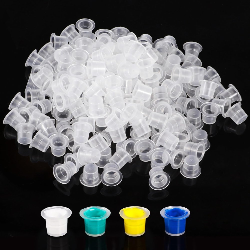 1000-Pack Pigment Ink Cups, 0.47 Small Disposable Body Marking Containers for Skin Art