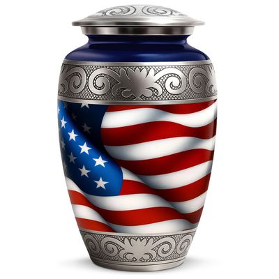 Cremation Urn for Ashes Adult Male - Decorative Funeral Urns for Human Ashes - Honor Your Loved One with Burial Urns (White, Large)