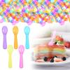 1500 Pcs Mini Plastic Tasting Spoons, 3 Inch Disposable Small Taster Spoons for Ice Cream, Dessert, Yogurt, Cake, Jello, Pudding, For Party Wedding Celebrations, 5 Colors view 1