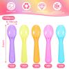 1500 Pcs Mini Plastic Tasting Spoons, 3 Inch Disposable Small Taster Spoons for Ice Cream, Dessert, Yogurt, Cake, Jello, Pudding, For Party Wedding Celebrations, 5 Colors view 2