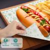 GeeRic Waxed Deli Paper Sheets 100 Pcs, Merry Christmas Food Basket Liners for Sandwiches Fries 12 * 12 Inch,X'Mas Burgers Deli Wrap Wax Paper Sheets Snowflakes Green view 3