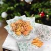 GeeRic Waxed Deli Paper Sheets 100 Pcs, Merry Christmas Food Basket Liners for Sandwiches Fries 12 * 12 Inch,X'Mas Burgers Deli Wrap Wax Paper Sheets Snowflakes Green view 4