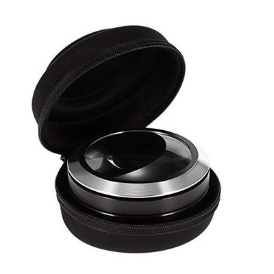 PUCNHZYNW Magnifying 6X 75 mm Illuminated Desktop Magnifier Multifunctional Dome Paperweight Lens Reading Loupe with LED Light for Low Vision Aids Beautiful Scenery