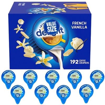 French Vanilla Coffee Creamer Singles, 192 Creamer Singles Included Great for Offices, Restaurants, Coffee, Bar, Gift and Homes