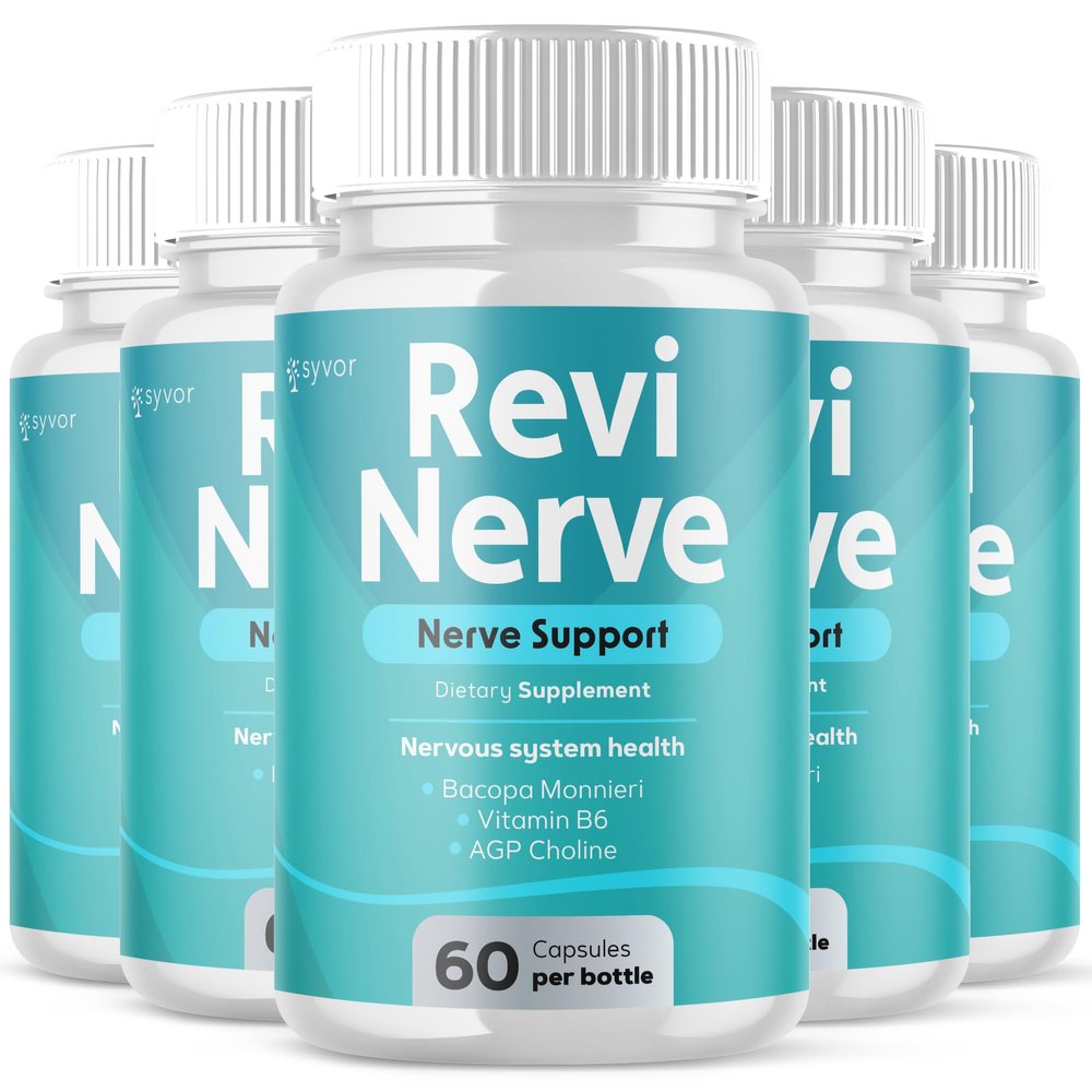(5 Pack) Revi Nerve Capsules, Official ReviNerve Health Support Pills with All Natural Ingredients, Advanced Formula Supplement Pills with Maximum Strength Vitamins for Women and Men (300 Capsules)
