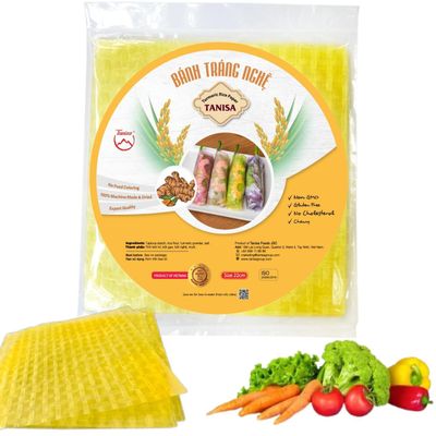 TANISA Rice Paper Wrappers for Spring Rolls (Turmeric, 7.05 Ounce (Pack of 1))