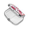 Red Heart Lips and Love Print Pill Case Portable Square Pill Box with 2 Compartments,for Purse Pill Box Travel Bag view 2