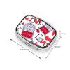 Red Heart Lips and Love Print Pill Case Portable Square Pill Box with 2 Compartments,for Purse Pill Box Travel Bag view 3