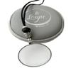 10X Magnifying Glass Necklace, Silver Magnifier Pendant, Powerful Optical Magnifier with Black Agate Healing Gem Stone Crystal on Satin Cord. for Reading, Shoping, Sewing. view 1