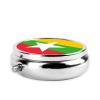 Myanmar Flag Pill Box Patriotic Small Pill Case Cute Round Portable Travel Medicine Organizer for Pocket Purse view 3