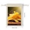 QMKVBSN 8 Pieces Muslin Bags Potato Chips Drawstring Bag Fabric Gift Pouches Bulk Sachet Reusable Grocery Bag for Jewelry Party Wedding Home Storage Bags view 2