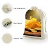 QMKVBSN 8 Pieces Muslin Bags Potato Chips Drawstring Bag Fabric Gift Pouches Bulk Sachet Reusable Grocery Bag for Jewelry Party Wedding Home Storage Bags view 3