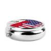 United States and Mexico Pill Box Patriotic Small Pill Case Cute Round Portable Travel Medicine Organizer for Pocket Purse view 3