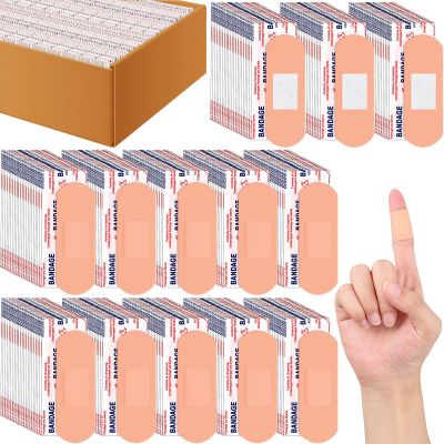 Timgle 500 Pcs 1" X 3"Adhesive Bandages Bulk Waterproof Adhesive Breathable Bandages for Sensitive Skin School Nurses Businesses Travel First Aid Kits Homeless Care Supplies Donations