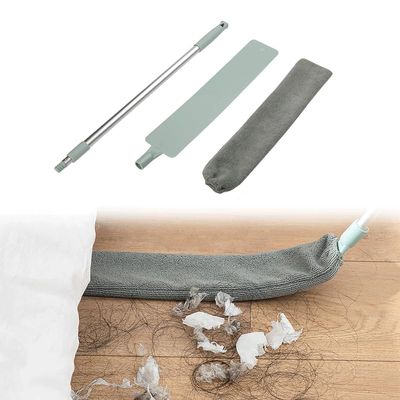2025 Upgraded Retractable Gap Dust Cleaning Artifact |Extendable Duster Cleaning Tool for Hard-to-Reach Areas |Reusable Washable Dusting Wand for Home,Ceiling,Blinds,Under Furniture (Light Blue, 1 PC)