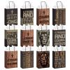 Wovnet 24 Pcs Christian Gift Bags for Men Religious Gifts Bags with Handle 24 Tissues Man of God Paper Gift Bag Inspirational Scripture Courageous Strong Lion for Bibles Church Party Favors view 1