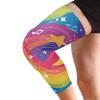 Colorful Rainbow Waves knee brace for men (A pair) Joint Pain Relief knee pads for women for Bike, Yoga, Baseball, Skateboard view 2