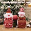 Christmas Knitted Doll Gift Bags, Christma Doll Storage Bag, Christmas Gift Bags Zipper Design, Cute Large Space Christma Candy Bag, Durable and Reliable for Presents Candy Fruit (2pcs-D) view 3