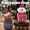 Christmas Knitted Doll Gift Bags, Christma Doll Storage Bag, Christmas Gift Bags Zipper Design, Cute Large Space Christma Candy Bag, Durable and Reliable for Presents Candy Fruit (2pcs-D) view 4