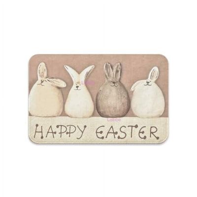Easter Eggs Doormat Happy Easter Doormat Front Door Mat Indoor Non-Slip Bathroom Shower Indoor Home Doormat 24x16 Inch