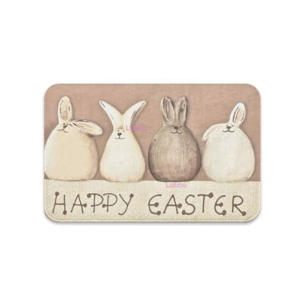 Easter Eggs Doormat Happy Easter Doormat Front Door Mat Indoor Non-Slip Bathroom Shower Indoor Home Doormat 24x16 Inch