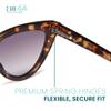 2SeeLife Premium Cat Eye TR-90 Reading Sunglasses for Women NarrowMedium Fit, Sturdy Frame, Spring Hinges, Stylish Sun Readers, Brown Tortoise (Sun Readers), +1.00 view 4