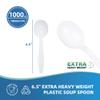 APSIC Heavy-Duty Plastic Soup Spoons, 1000-Pack 6.5" White, Disposable Bulk Utensils for Parties, Weddings, Takeout & Restaurants view 2