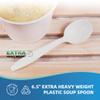 APSIC Heavy-Duty Plastic Soup Spoons, 1000-Pack 6.5" White, Disposable Bulk Utensils for Parties, Weddings, Takeout & Restaurants view 3