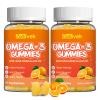 2 Pack Omega-3 Gummies Vegan 1200mg, EPA and DHA Omega-3 Fatty Acids with Folate, Vitamin A, Vitamins C & E, High Potency Omega 3 Supplements for Immune Support, 120 Count view 1