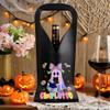 callie Wine Carrier, Custom Cartoon Ghost PU Leather Protective Wine Bag with Name, Halloween Party Gift for Wine Lovers view 2
