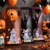 callie Wine Carrier, Custom Cartoon Ghost PU Leather Protective Wine Bag with Name, Halloween Party Gift for Wine Lovers view 3