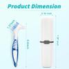 4 Pcs Denture Brush Set for False Teeth with White Carrying Case, Denture Toothbrushes with Double Sided Design, Dental Brush with Multi-Layered Soft Bristles and Rubber Anti-Slip Handle, 4 Colors view 2