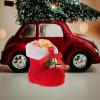 Sewroro 8pcs Reusable Christmas Candy Boots, Sweets Storage Decor for Holiday Party, Red Flocking Christmas Decoration view 4
