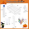 24 Pack Halloween Party Test Tube Drink Set with Rack, 10ml Plastic Tubes equipped with Caps, Funnels & 5 pcs Food Color Dyes for Drink Mixing, Science Experiments, and Creative Beverage Decor view 3