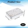 1 PC Dental Floss Portable Case, Bling Container Tooth Picks Dispenser Convenient Refillable Glide Floss Storage Container, Portable Bling Diamond Case for Travelling Flossing Solution, Silver view 2