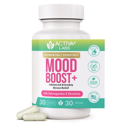 Activa Labs Mood Boost | 24-in-1 B-Complex & Zinc | Calm Support & Stress Relief Supplement with Ashwagandha, L-Theanine & GABA | Natural Mood, Energy & Resilience | Non-GMO, Vegan | 30 Day Supply