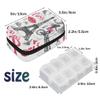 Paris Eiffel Tower Portable Pills Organizer for Purse, Pill Cases Organizers 7 Day Medicine Travel Case, Personal Week Pill Organizer Cute Zipper Medication Bag Containers for Vitamin, Supplement view 2