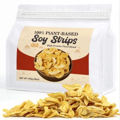 Dried Soy Strips, Soybeans Strips & Soy Chunks 1.12 lb (510 g) Plant-Based Vegan Ingredient for Hot Pot, Stir-Fry, Stew, Soup & Asian Cooking