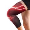 GuoChe Red Lightning Dark Art Compression Knee Brace for Women (Pack of 2) Tight Anti-Slip Design Knee Sleeves for Men Sports for Gym, Hiking, Bike, Daily Use view 1