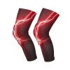 GuoChe Red Lightning Dark Art Compression Knee Brace for Women (Pack of 2) Tight Anti-Slip Design Knee Sleeves for Men Sports for Gym, Hiking, Bike, Daily Use view 2