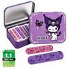 Kuromi Kids Bandages Licensed Product Metal Case with 24 Bandages Cute Design Storage Box for Children Portable First Aid Kit for Backpack & Purse view 1