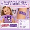 Kuromi Kids Bandages Licensed Product Metal Case with 24 Bandages Cute Design Storage Box for Children Portable First Aid Kit for Backpack & Purse view 2