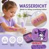 Kuromi Kids Bandages Licensed Product Metal Case with 24 Bandages Cute Design Storage Box for Children Portable First Aid Kit for Backpack & Purse view 3