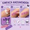 Kuromi Kids Bandages Licensed Product Metal Case with 24 Bandages Cute Design Storage Box for Children Portable First Aid Kit for Backpack & Purse view 4